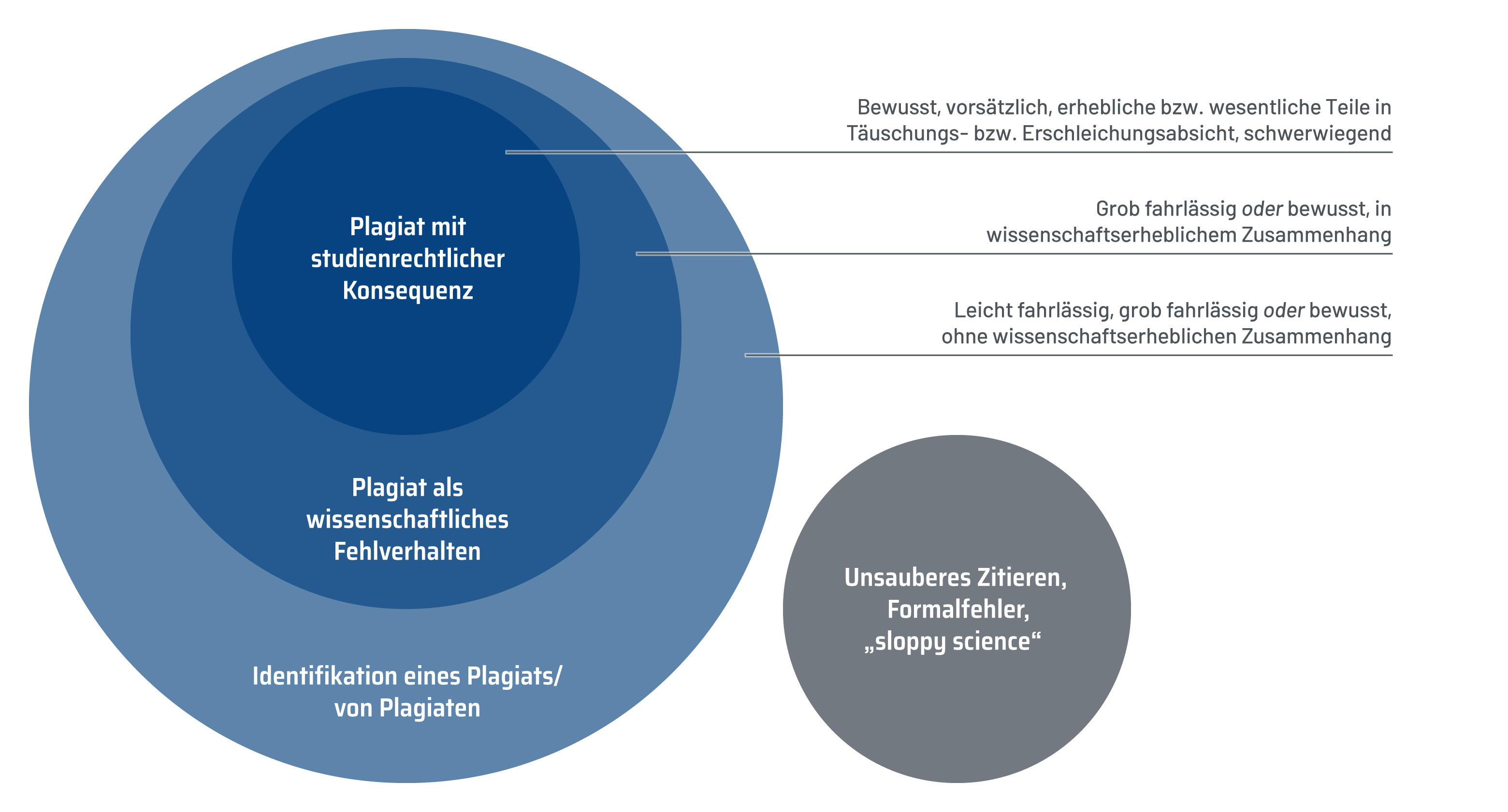 vergrößern Abb. 1.: Plagiate mit ansteigendem Schweregrad, © Doz. Dr. Stefan Weber, 2021