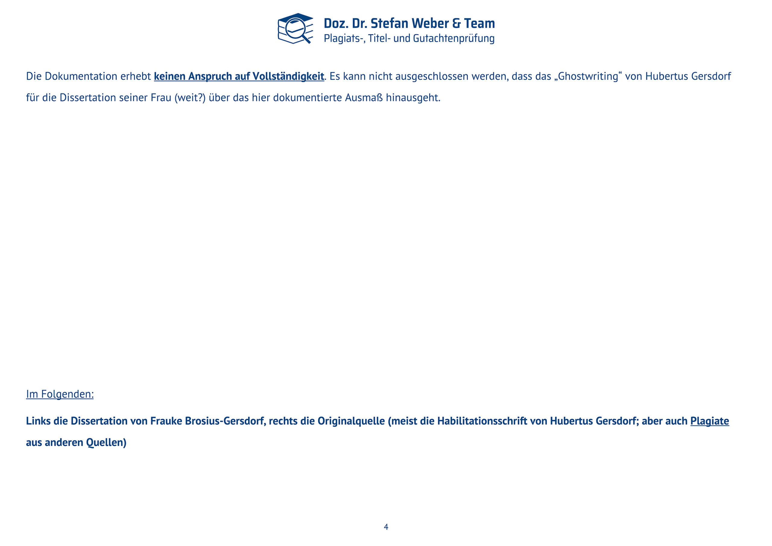 Dokumentation Ghostwriting Plagiate Doktorarbeit Frauke Brosius-Gersdorf Seite 04