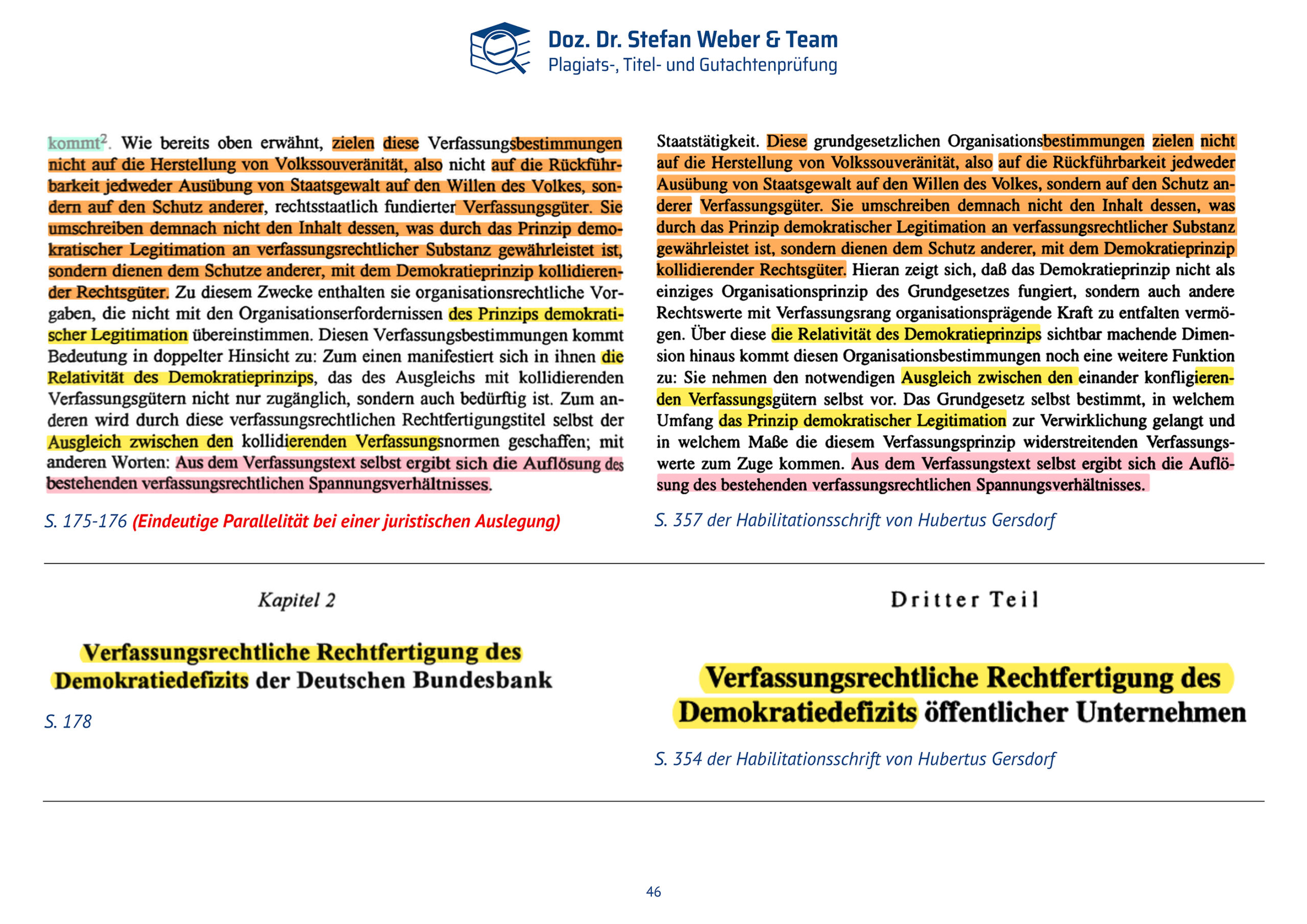 Dokumentation Ghostwriting Plagiate Doktorarbeit Frauke Brosius-Gersdorf Seite 46