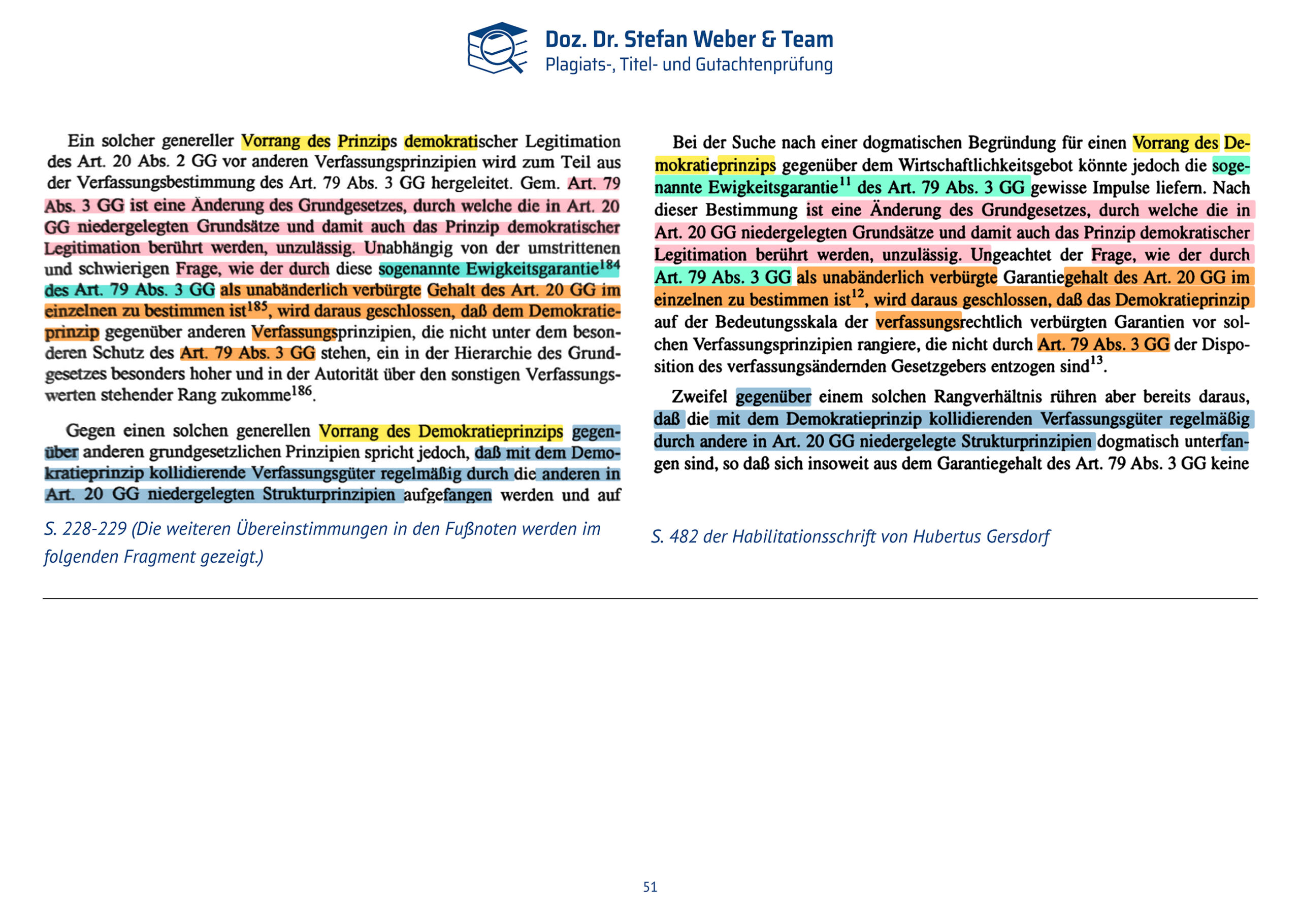 Dokumentation Ghostwriting Plagiate Doktorarbeit Frauke Brosius-Gersdorf Seite 51