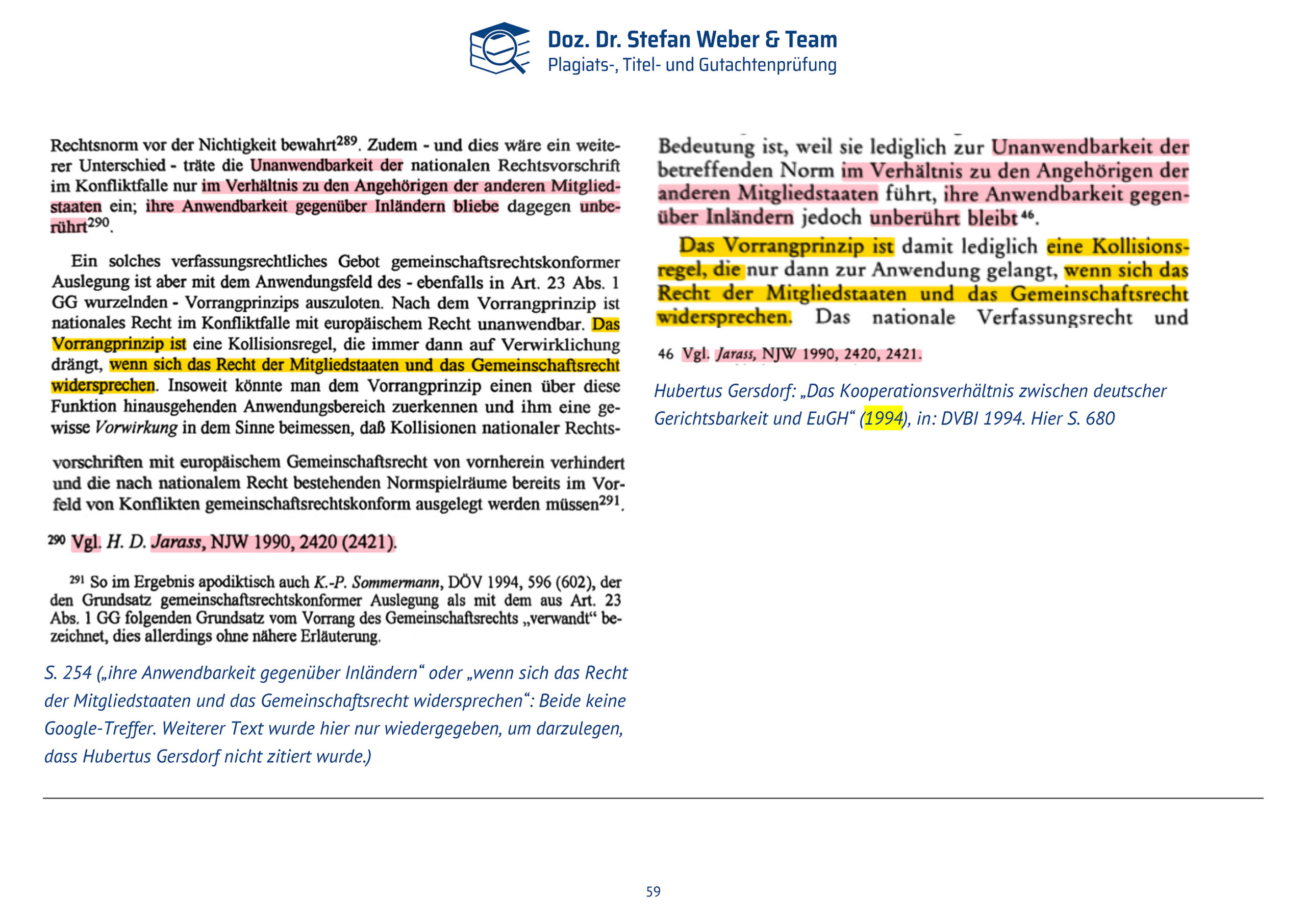 Dokumentation Ghostwriting Plagiate Doktorarbeit Frauke Brosius-Gersdorf Seite 59