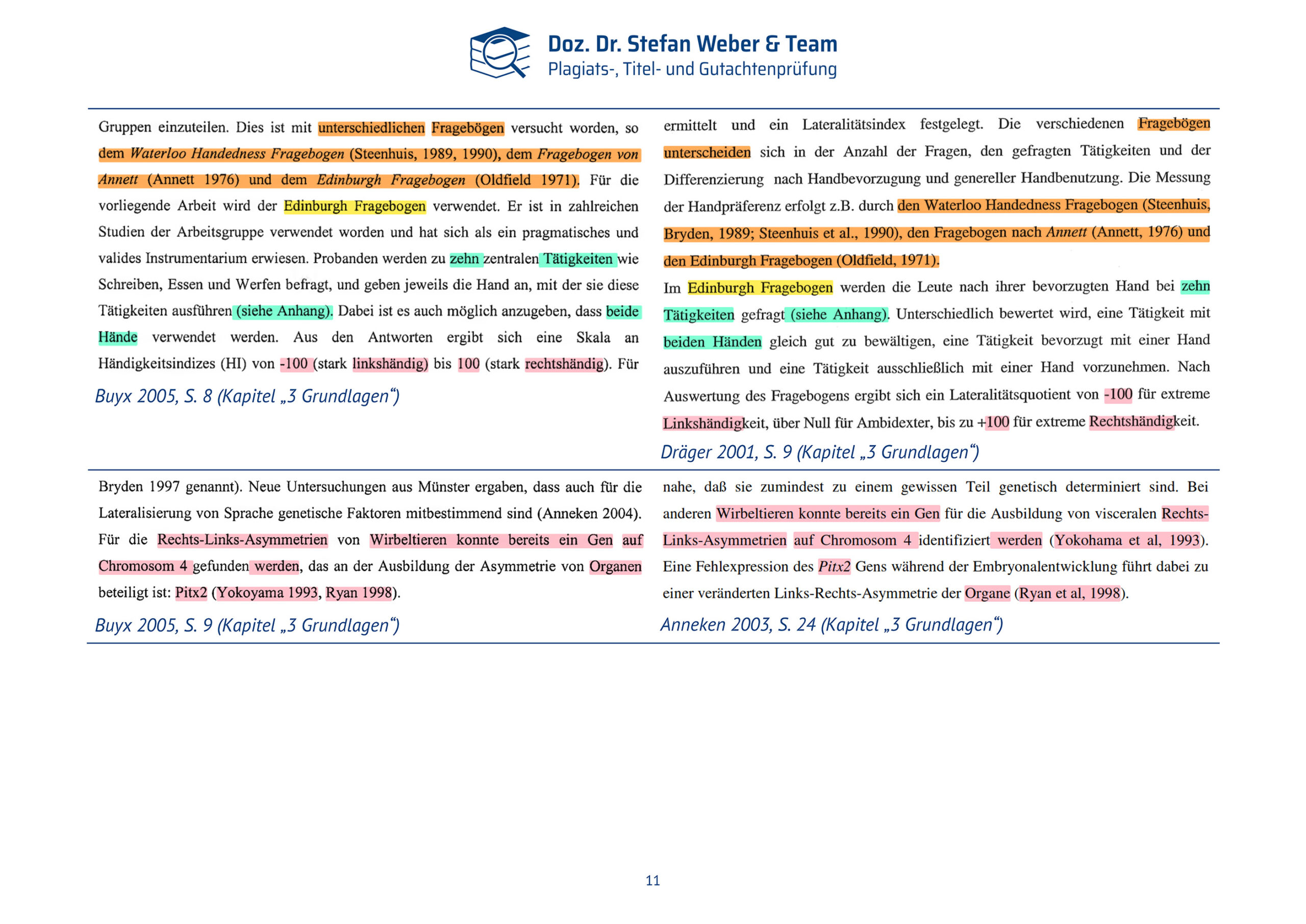 Plagiatsgutachten Doktorarbeit Alena Buyx Seite 11