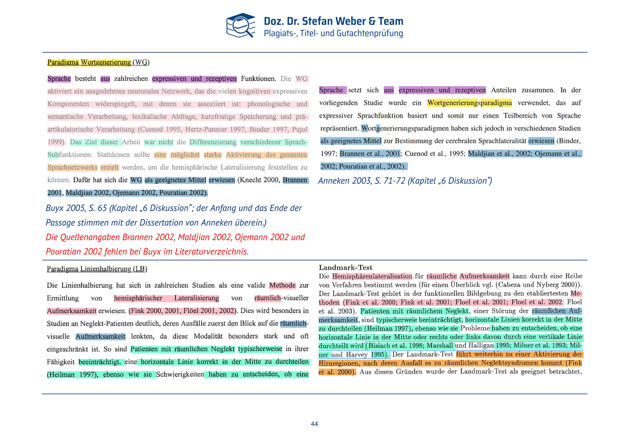 Plagiatsgutachten Doktorarbeit Alena Buyx Seite 44