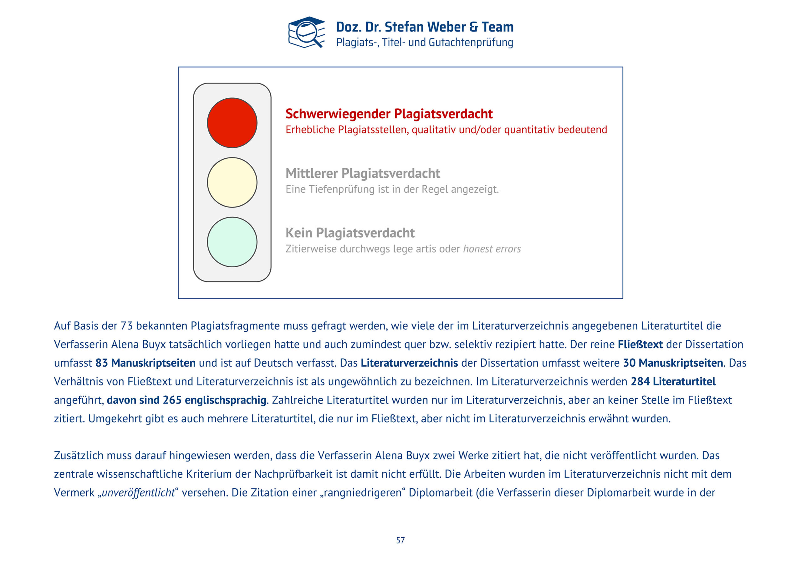 Plagiatsgutachten Doktorarbeit Alena Buyx Seite 57