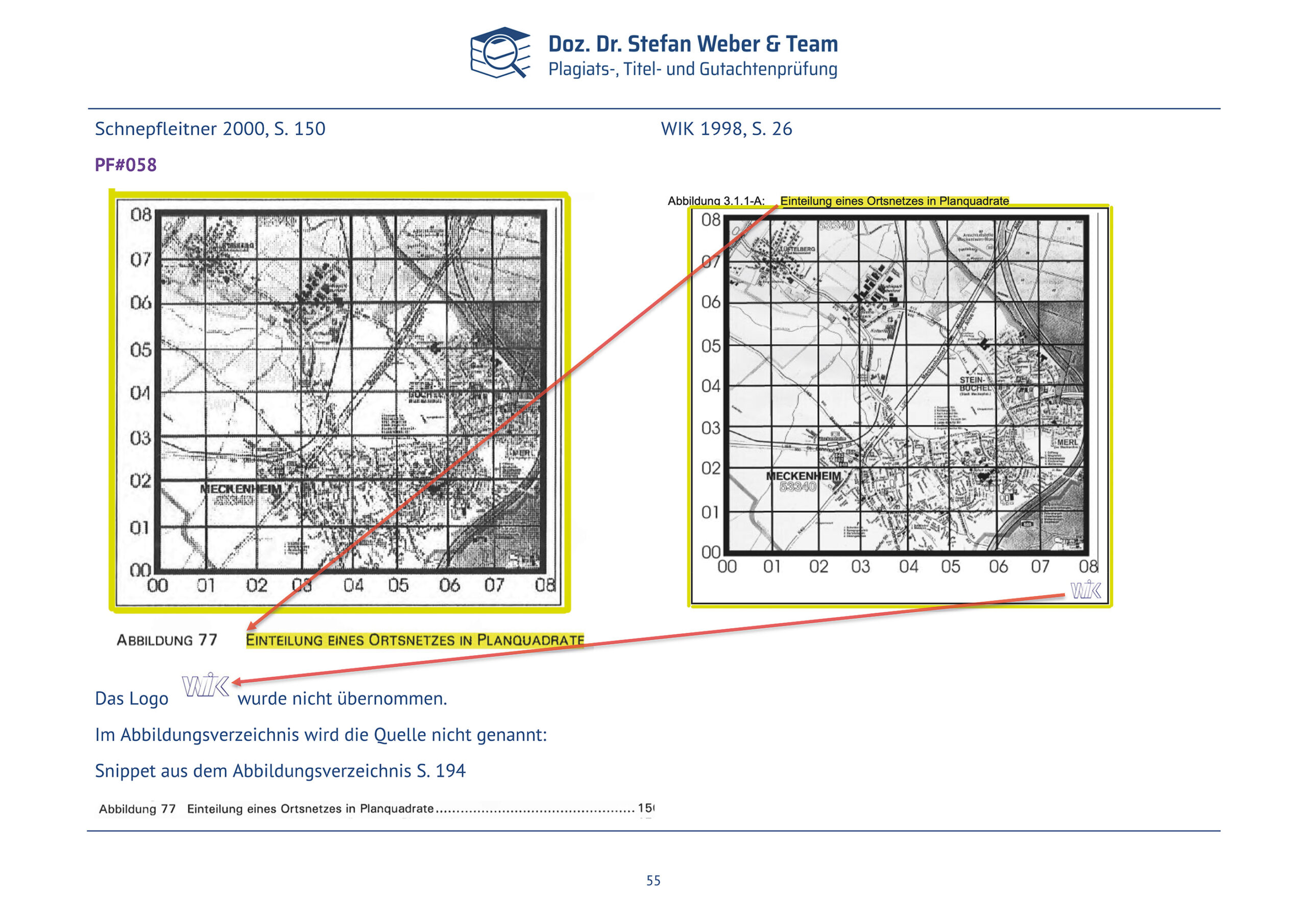 Plagiatsgutachten Schnepfleitner Seite 55